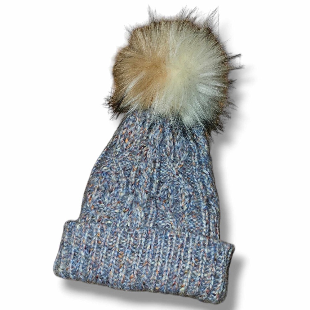 Free People Women Happy Trails Pompom Beanie Size One Size
